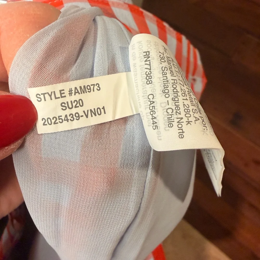 J.Crew Drapey Gingham Wide-Leg Pants – Red & White – Size 14 - Picture 6 of 6